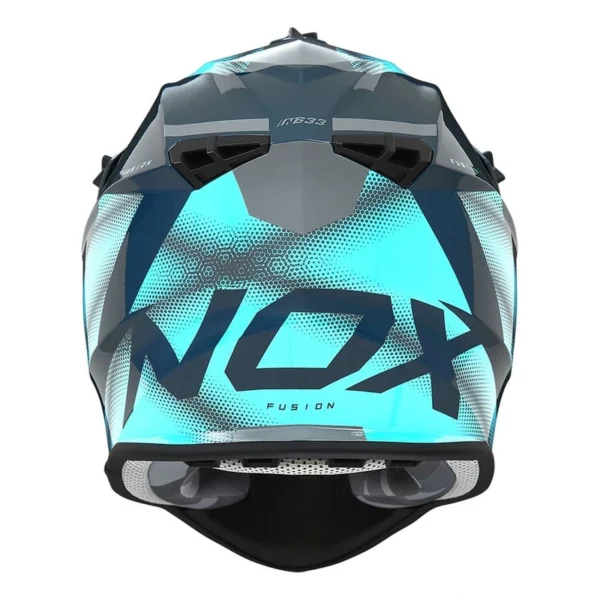 Casque Cross Nox N633 Fusion Nardo/Bleu – Image 2