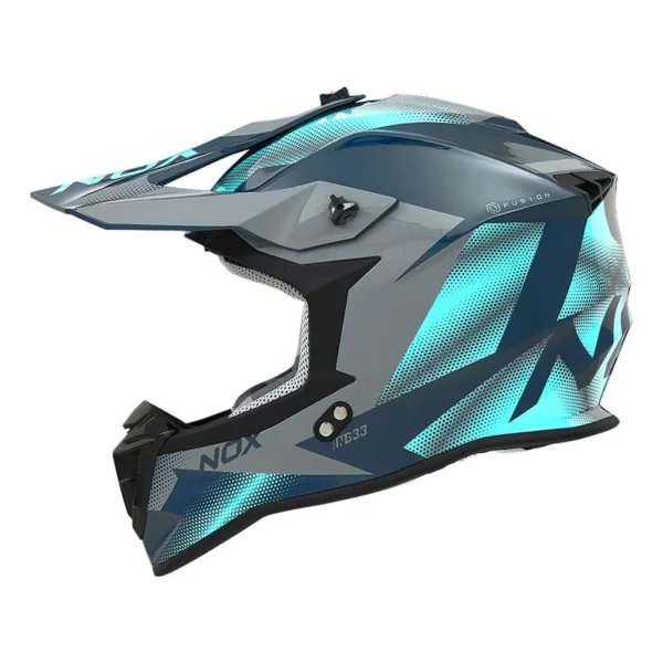 Casque Cross Nox N633 Fusion Nardo/Bleu