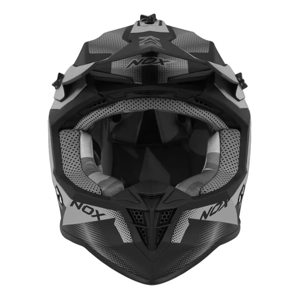 Casque cross Nox N633 Fusion noir mat/titanium