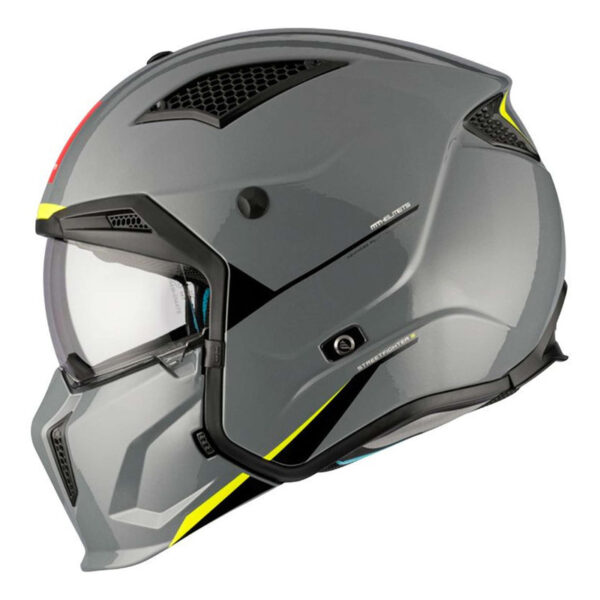 Casque transformable MT Helmets Streetfighter SV uni argent – Image 4