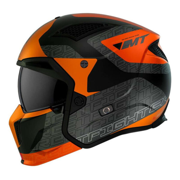 Casque transformable MT Helmets Streetfighter SV Totem B15 gris/orange mat – Image 2